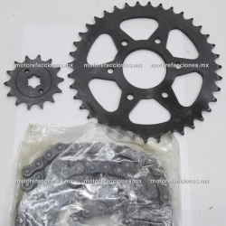 Kit de Sproket, Piñon y Cadena de O-Ring 39/14T + 520HO - Bajaj Pulsar NS200 - AS200 - GENERICO