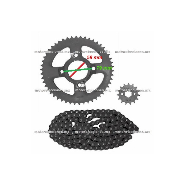 Kit Sproket 50/15T - Vento Crossmax 250 - Crossmax 250 Pro