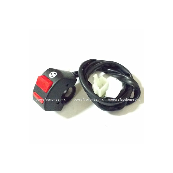 Boton ON-OFF Interruptor Moto - 22mm - 2 Pasos y 2 Cables