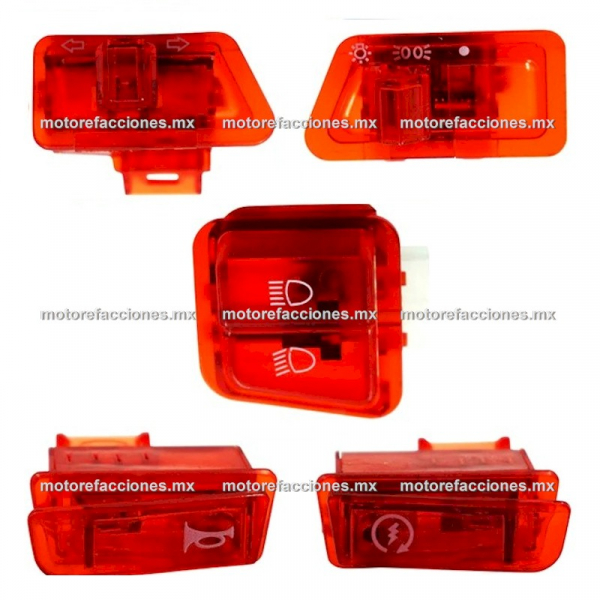 Jgo. Botones Motonetas - Rojo