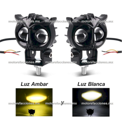Faros Auxiliares Buho Hiper-LED - Blanco / Ambar - Par