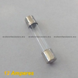 Fusible de Cristal - 12 Amperes - Pza - 6x30