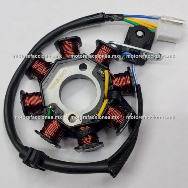 Estator DC 8 bobinas DS125 - DS150 - WS150 - GS150 - GTS175 - WS175 - CS125 - XS125 - ADAPTAR