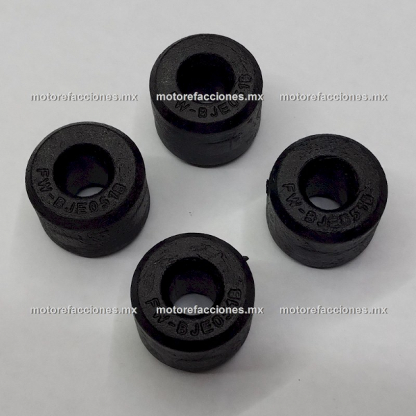 Jgo Bujes de Impacto - Honda Cargo Titan - Italika FT150 - FT150 GT - FT180 - NYLON c/ FIBRA de VIDRIO