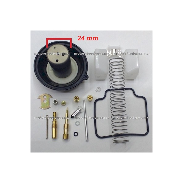 Rep. Carburador Completo 24mm - Italika DS150 - GS150 - GTS175 - XS150 - X150 - Vitalia 150 - Phantom - Adventure