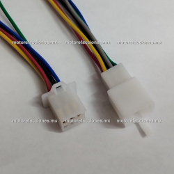 Arnes c/ Conector - 6 Cables - Hembra y Macho