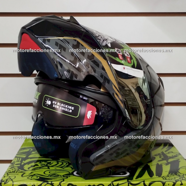 Casco HAX Integral Abatible AMATISTA Wind Dorado Brillante - Talla L