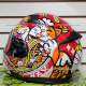 Casco HAX Integral Abatible AMATISTA Menki Neko Rojo Brillante - Talla L