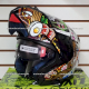 Casco HAX Integral Abatible AMATISTA Menki Neko Negro Brillante - Talla L