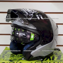 Casco HAX 3/4 EMERALD Gris Brillante - Talla XL