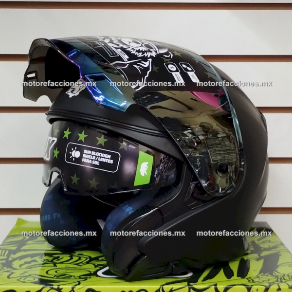 Casco HAX Abierto 3/4 EMERALD Negro Mate - Talla L