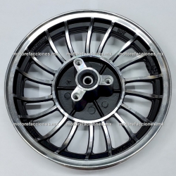 Rin Delantero Vento Atom150 - Atom 170 - Negro c/ Cromo - 10" de Brazos