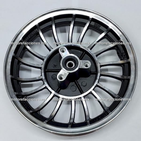 Rin Delantero Vento Atom150 - Atom 170 - Negro c/ Cromo - 10" de Brazos