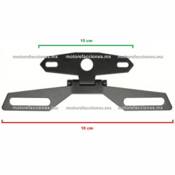 Porta Placa Sencillo Universal para Motocicletas