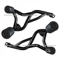 Defensa c/ Slider Bajaj Pulsar N250 - Negro Brillante