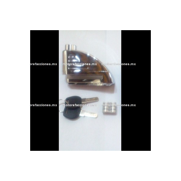 Candado p/ Disco Cromado - Alarma 110 dB - A prueba de Agua y Cortes