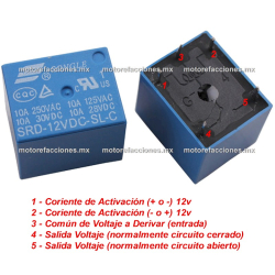 Relevador para Instalación de Alarma o Dispositivos