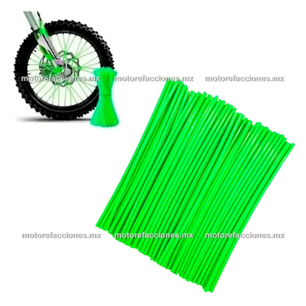 Jgo. Popotes para Moto - Verde - 72 Pzas