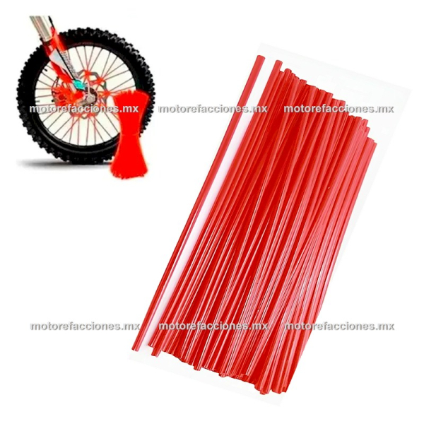 Jgo. Popotes para Moto - Rojo - 72 Pzas