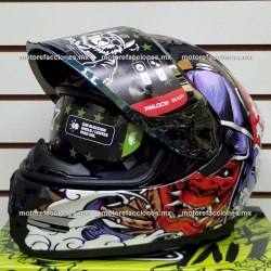 Casco HAX Integral OBSIDIAN Cerrado Samurai Negro con Amarillo - Talla L