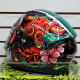 Casco HAX Integral OBSIDIAN Cerrado Snake Dragon Negro con Rojo - Talla M