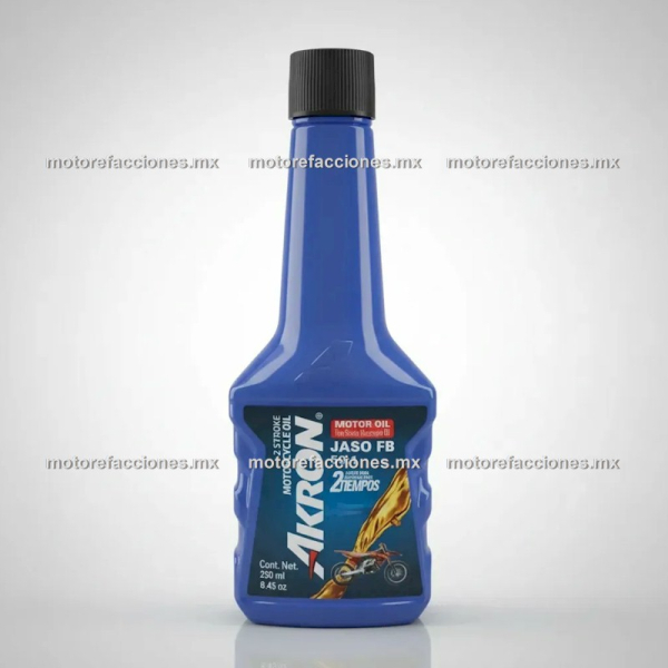Aceite Akron Mineral 2T Motos JASO FB - 250 ml
