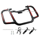 Defensa Universal Moto c/ Reflejantes - Negro Mate