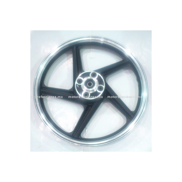 Rin Trasero Italika FT150 - FT150 GT - RT180 - FT180 - FT200 - Negro con Cromo