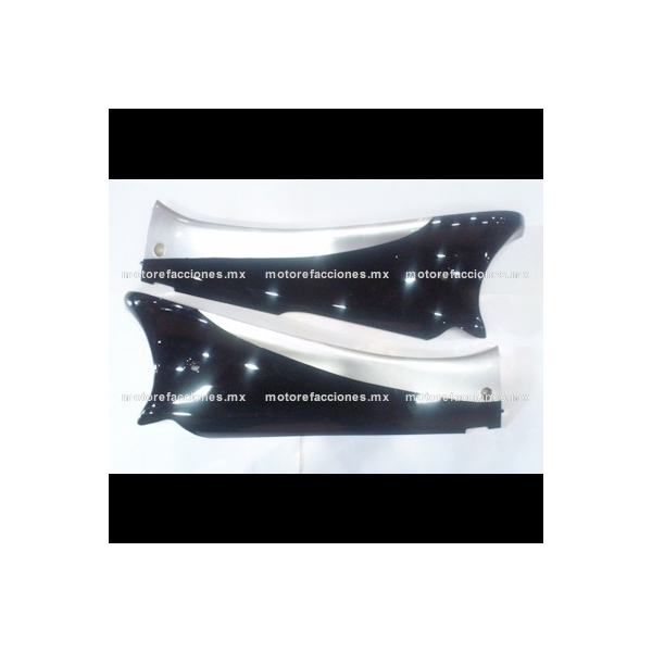 Cubiertas de Piso Italika DS125 - DS150 - XS150 - Phantom R4, R5 - VX150 – Siluete - Negro y Plata