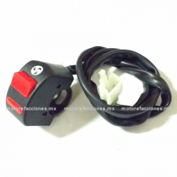 Boton ON-OFF Interruptor Moto - 22mm - 2 Pasos y 2 Cables