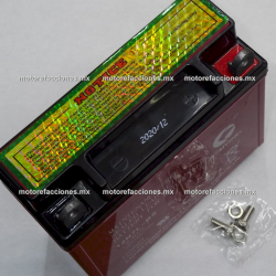 Bateria 12N7A-3A - 12N7A-3B Gel - 12V-7Ah - Italika EX200 - RT200 - FT180 - FT200 - FT250 - RT180 - DM200 - Dinamo Sport