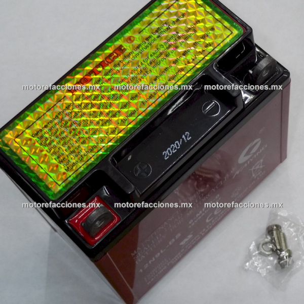 Bateria 12N9-4B - 12N9-3B GEL - 12v- 7 a 9Ah - Italika 150Z - Dinamo Renegada - Rocky - Rebelian 250 - V-Thunder 250