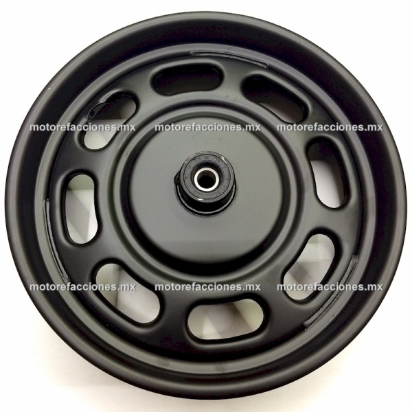Rin Delantero Italika D125 - D125 LT - D150 - X125 - CS125 - Negro - 10" de Fierro - Tambor